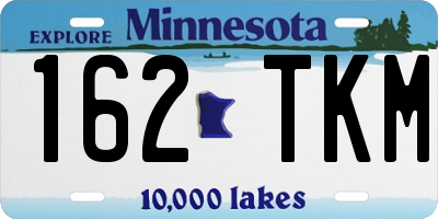 MN license plate 162TKM