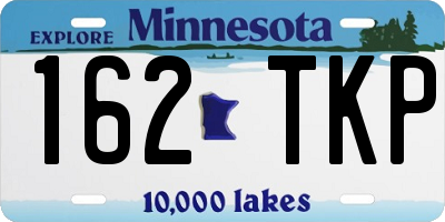 MN license plate 162TKP