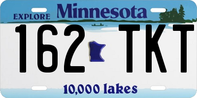 MN license plate 162TKT