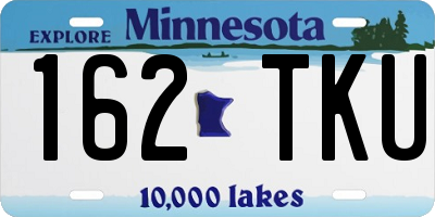 MN license plate 162TKU
