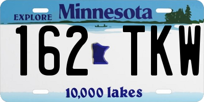 MN license plate 162TKW
