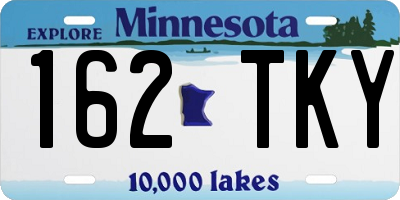 MN license plate 162TKY
