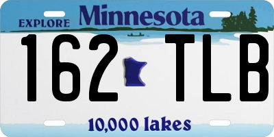 MN license plate 162TLB