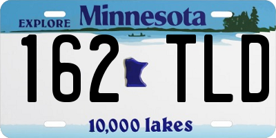 MN license plate 162TLD