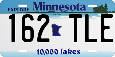 MN license plate 162TLE