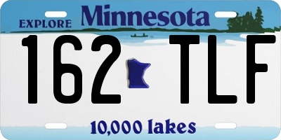 MN license plate 162TLF