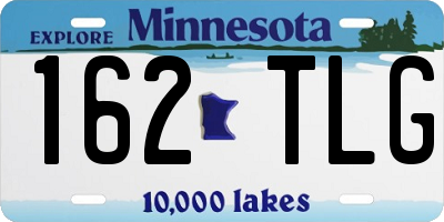 MN license plate 162TLG