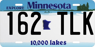 MN license plate 162TLK