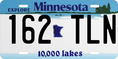 MN license plate 162TLN