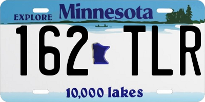 MN license plate 162TLR