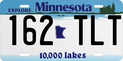MN license plate 162TLT