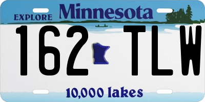 MN license plate 162TLW