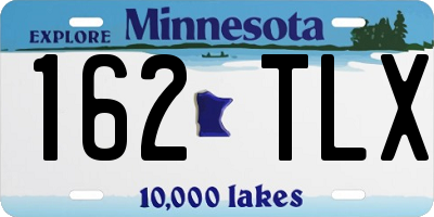 MN license plate 162TLX