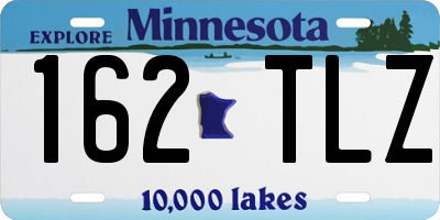 MN license plate 162TLZ