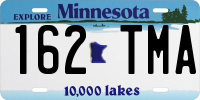 MN license plate 162TMA