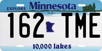 MN license plate 162TME
