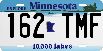 MN license plate 162TMF