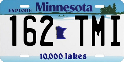 MN license plate 162TMI