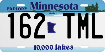 MN license plate 162TML