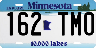 MN license plate 162TMO