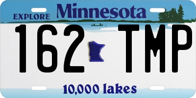 MN license plate 162TMP