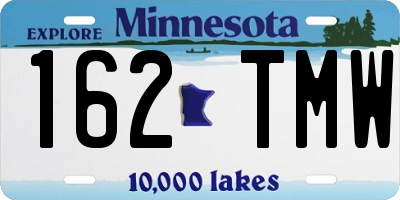 MN license plate 162TMW