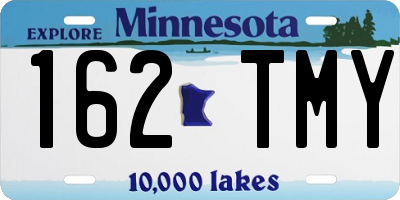 MN license plate 162TMY