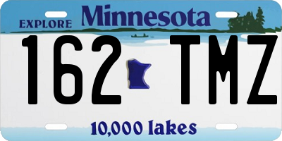 MN license plate 162TMZ