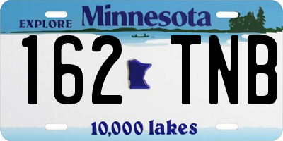 MN license plate 162TNB
