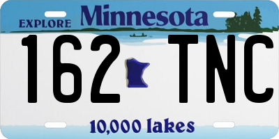 MN license plate 162TNC