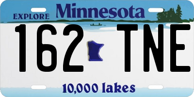 MN license plate 162TNE