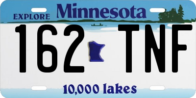 MN license plate 162TNF