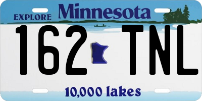 MN license plate 162TNL