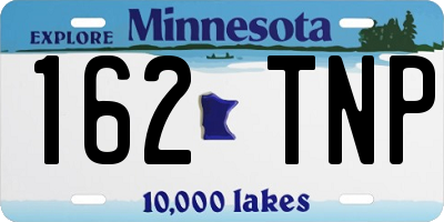 MN license plate 162TNP