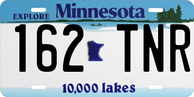 MN license plate 162TNR