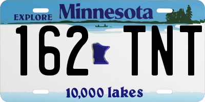 MN license plate 162TNT