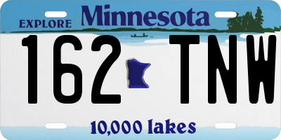 MN license plate 162TNW