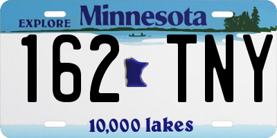 MN license plate 162TNY