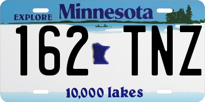 MN license plate 162TNZ