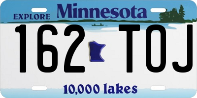 MN license plate 162TOJ
