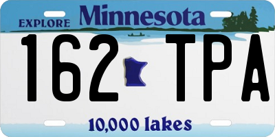 MN license plate 162TPA