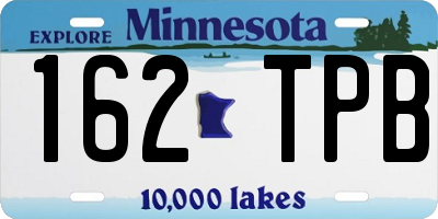 MN license plate 162TPB