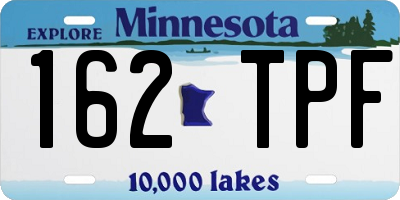 MN license plate 162TPF