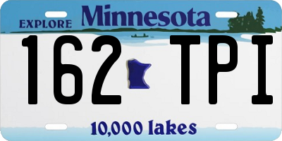 MN license plate 162TPI
