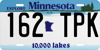 MN license plate 162TPK