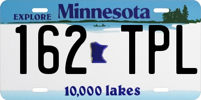 MN license plate 162TPL