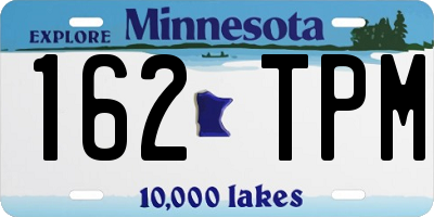 MN license plate 162TPM
