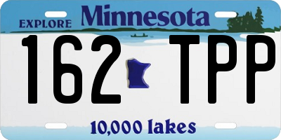 MN license plate 162TPP