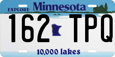 MN license plate 162TPQ