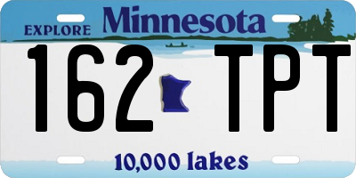 MN license plate 162TPT
